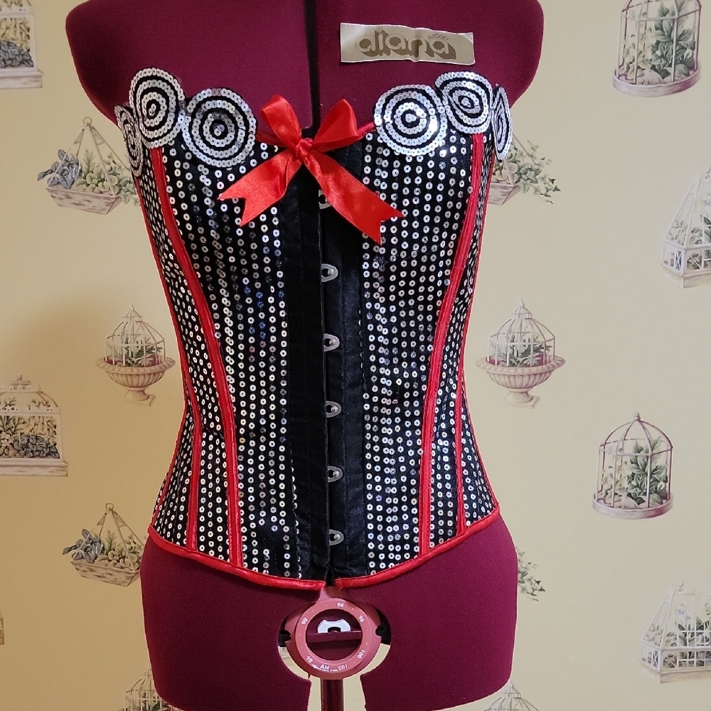 Helena Black and Red Shapewear Corset